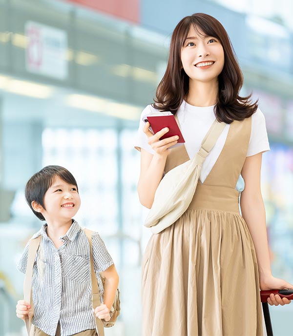 家族留学へ出発のイメージ